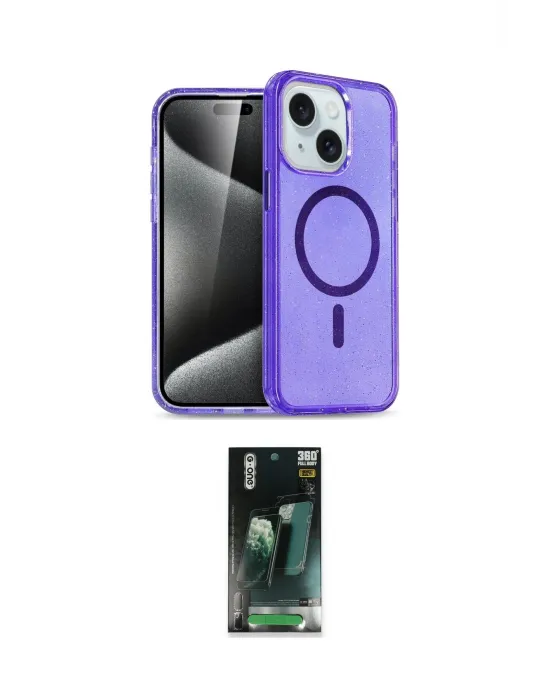 ieg™ iPhone 14 Kılıf Nova Asil Prime - Şeffaf 360 Full Body Arka Koruyucu
