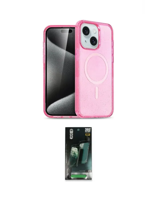 ieg™ iPhone 14 Kılıf Nova Asil Prime - Şeffaf 360 Full Body Arka Koruyucu