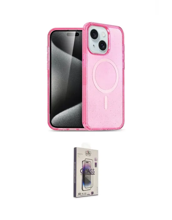 ieg™ iPhone 14 Kılıf Nova Asil Prime - Siyah Bilvis 3D Cam Ekran Koruyucu