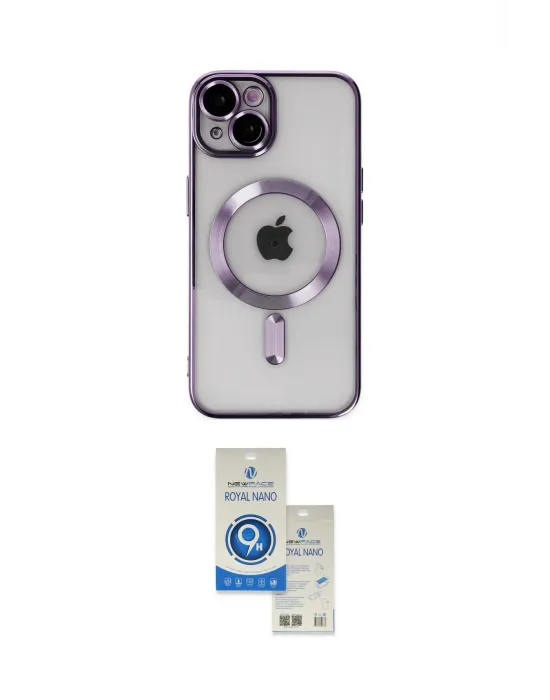 ieg™ iPhone 14 Kılıf Nova Işık Özel Seri - Şeffaf Royal Nano Ekran Koruyucu