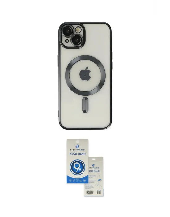 ieg™ iPhone 14 Kılıf Nova Işık Özel Seri - Şeffaf Royal Nano Ekran Koruyucu
