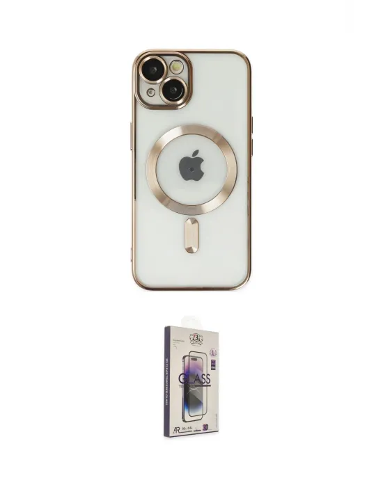 ieg™ iPhone 14 Kılıf Nova Işık Özel Seri - Siyah Bilvis 3D Cam Ekran Koruyucu