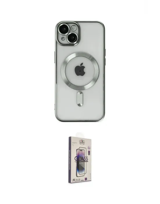 ieg™ iPhone 14 Kılıf Nova Işık Özel Seri - Siyah Bilvis 3D Cam Ekran Koruyucu
