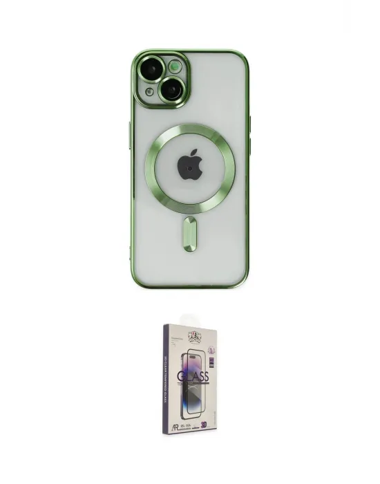 ieg™ iPhone 14 Kılıf Nova Işık Özel Seri - Siyah Bilvis 3D Cam Ekran Koruyucu
