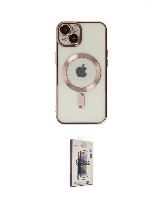 ieg™ iPhone 14 Kılıf Nova Işık Özel Seri - Siyah Bilvis 3D Cam Ekran Koruyucu