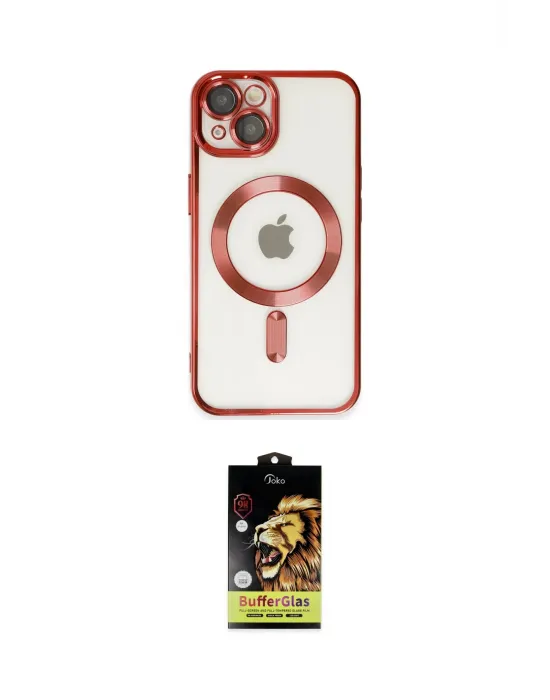 ieg™ iPhone 14 Kılıf Nova Işık Özel Seri - Siyah Buffer Cam Ekran Koruyucu