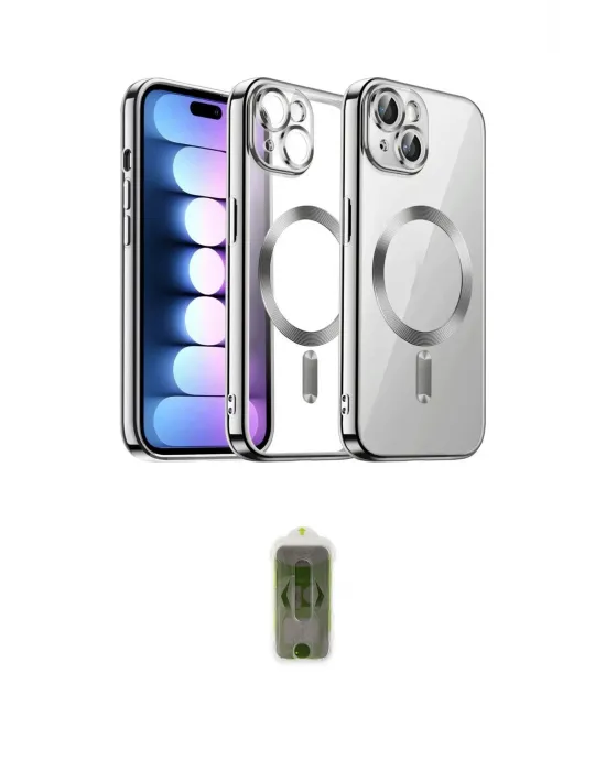 ieg™ iPhone 14 Kılıf Nova Işık Özel Seri - Siyah Joko Magic 5D Hayalet Cam