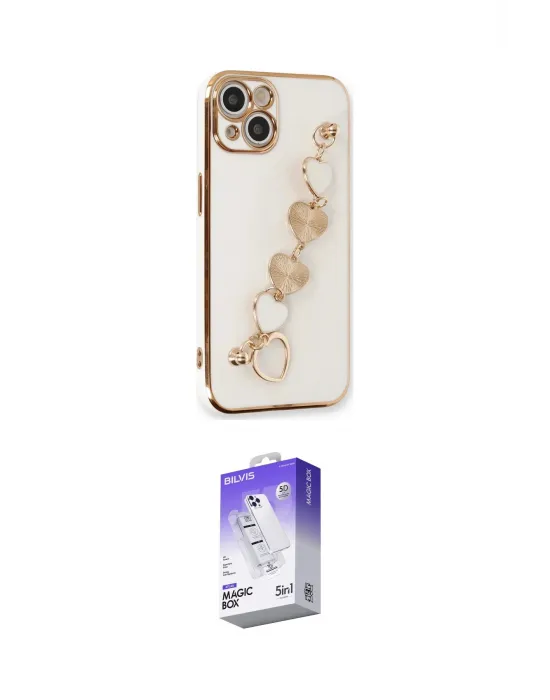 ieg™ iPhone 14 Kılıf Nova Işık Prime - Siyah Bilvis 5in1 3D Magic Cam Ekran Koruyucu