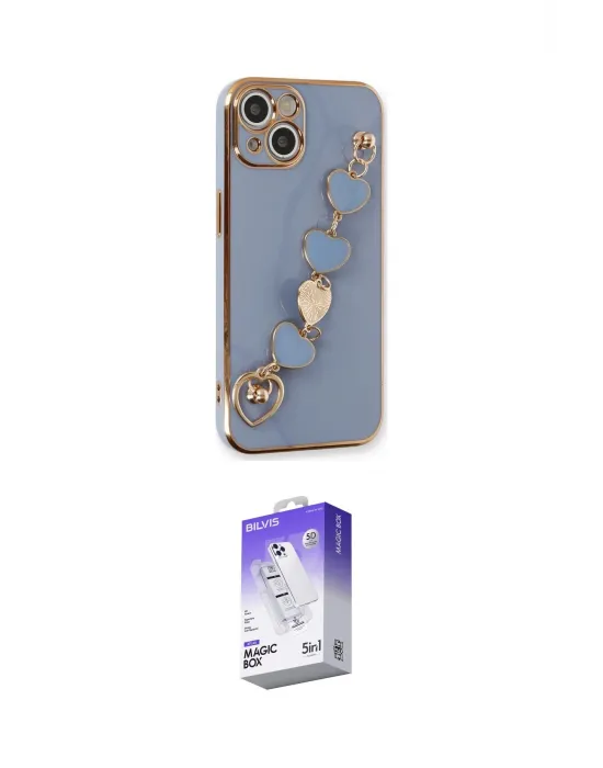 ieg™ iPhone 14 Kılıf Nova Işık Prime - Siyah Bilvis 5in1 3D Magic Cam Ekran Koruyucu