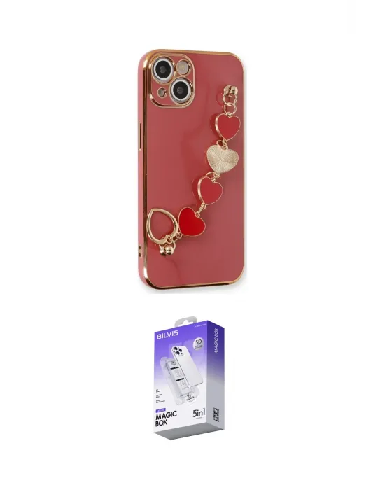ieg™ iPhone 14 Kılıf Nova Işık Prime - Siyah Bilvis 5in1 3D Magic Cam Ekran Koruyucu