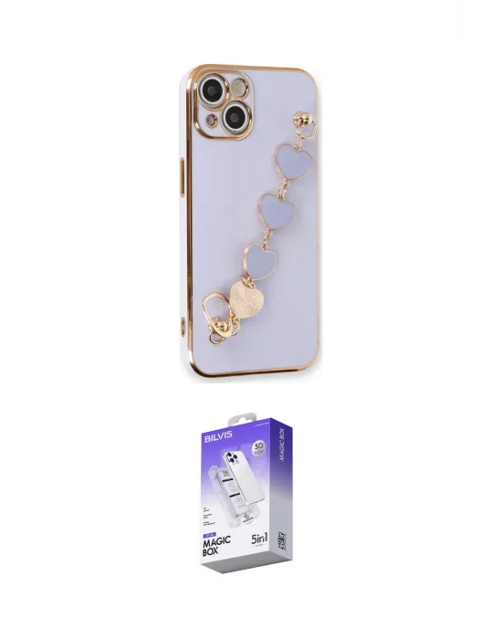 ieg™ iPhone 14 Kılıf Nova Işık Prime - Siyah Bilvis 5in1 3D Magic Cam Ekran Koruyucu