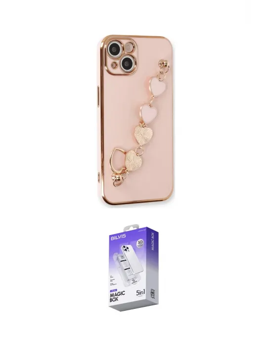 ieg™ iPhone 14 Kılıf Nova Işık Prime - Siyah Bilvis 5in1 3D Magic Cam Ekran Koruyucu