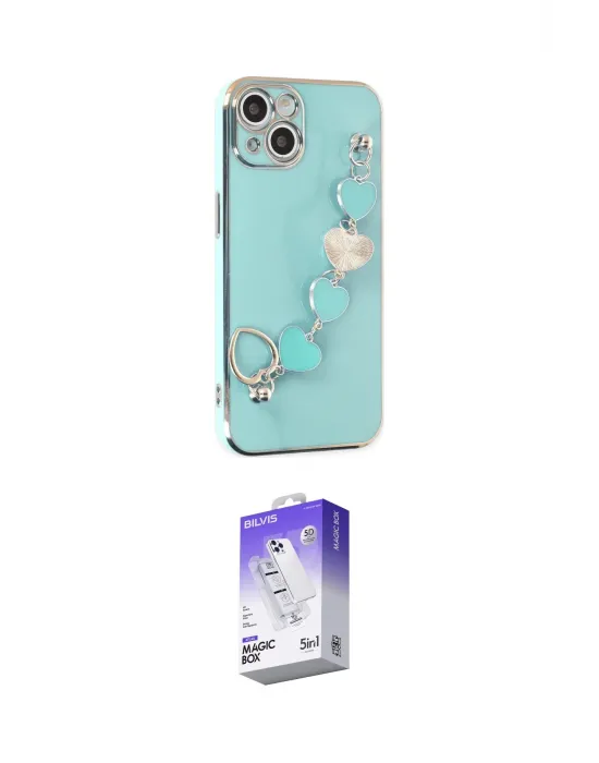 ieg™ iPhone 14 Kılıf Nova Işık Prime - Siyah Bilvis 5in1 3D Magic Cam Ekran Koruyucu
