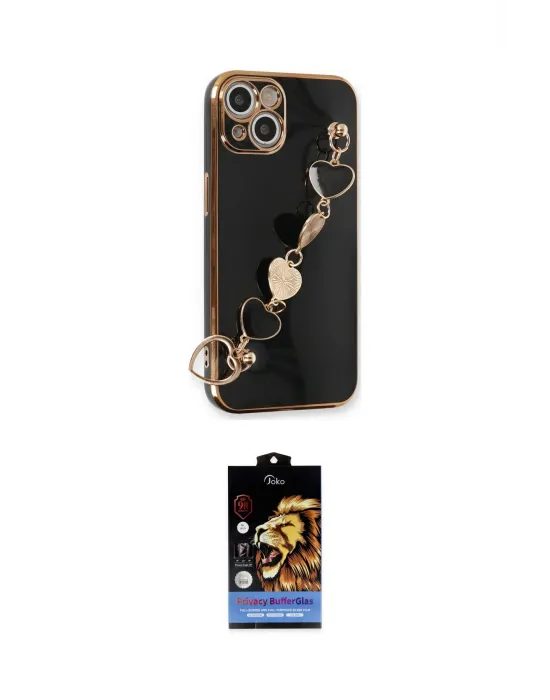 ieg™ iPhone 14 Kılıf Nova Işık Prime - Siyah Buffer Hayalet Cam Ekran Koruyucu