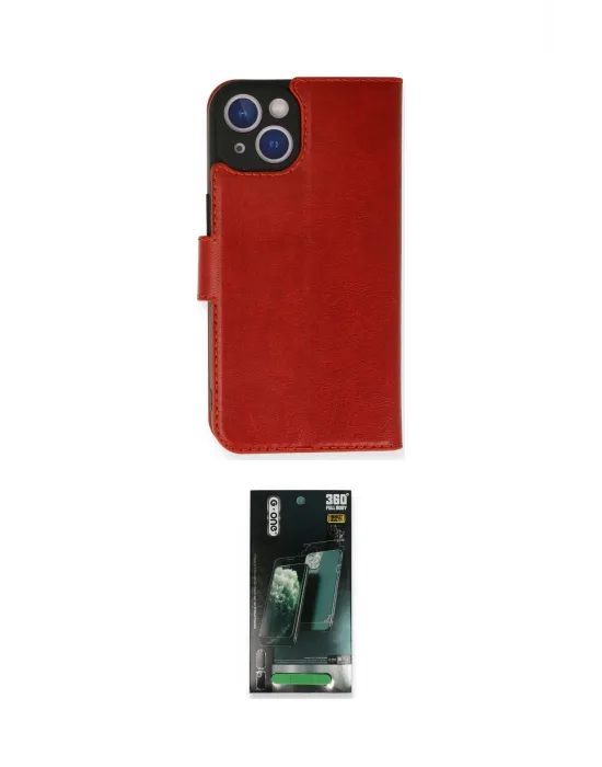 ieg™ iPhone 14 Kılıf Siluet Işık Serisi - Şeffaf 360 Full Body Arka Koruyucu