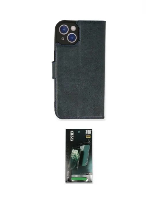 ieg™ iPhone 14 Kılıf Siluet Işık Serisi - Şeffaf 360 Full Body Arka Koruyucu
