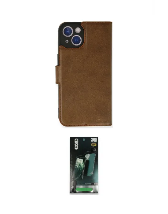 ieg™ iPhone 14 Kılıf Siluet Işık Serisi - Şeffaf 360 Full Body Arka Koruyucu