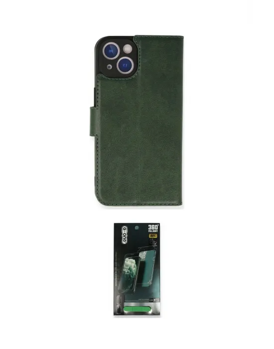 ieg™ iPhone 14 Kılıf Siluet Işık Serisi - Şeffaf 360 Full Body Arka Koruyucu