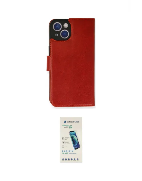 ieg™ iPhone 14 Kılıf Siluet Işık Serisi - Şeffaf Pasifik Cam Ekran Koruyucu