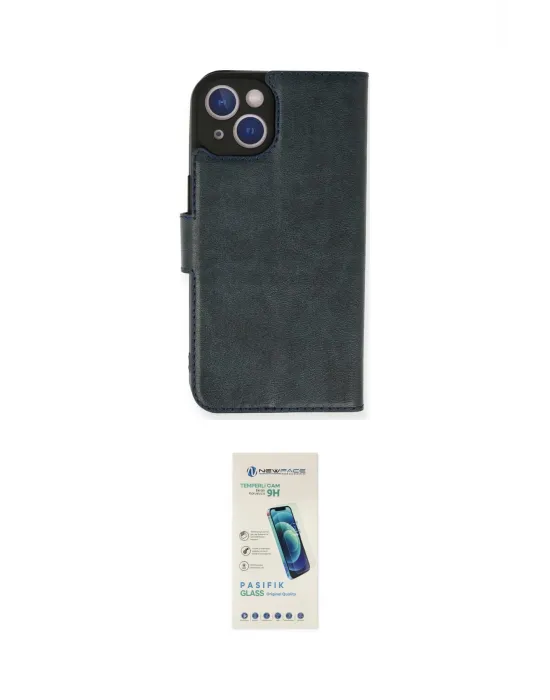 ieg™ iPhone 14 Kılıf Siluet Işık Serisi - Şeffaf Pasifik Cam Ekran Koruyucu