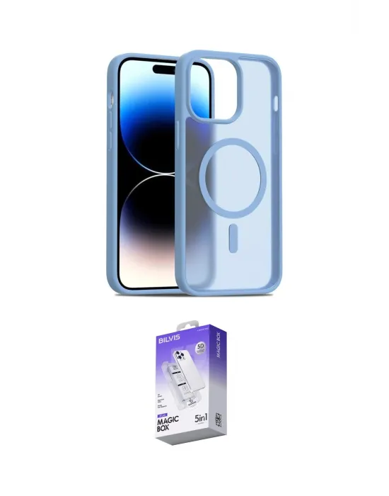 ieg™ iPhone 14 Kılıf Siluet Minimal Prime - Siyah Bilvis 5in1 3D Magic Cam Ekran Koruyucu