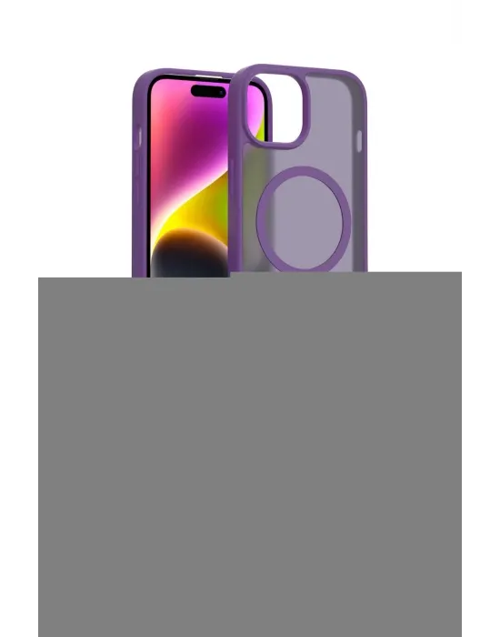 ieg™ iPhone 14 Kılıf Siluet Minimal Prime - Siyah Bilvis 5in1 3D Magic Cam Ekran Koruyucu