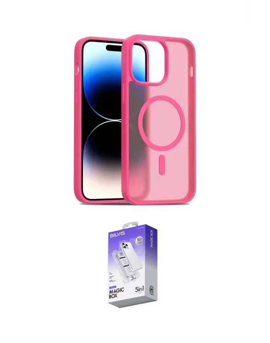 ieg™ iPhone 14 Kılıf Siluet Minimal Prime - Siyah Bilvis 5in1 3D Magic Cam Ekran Koruyucu