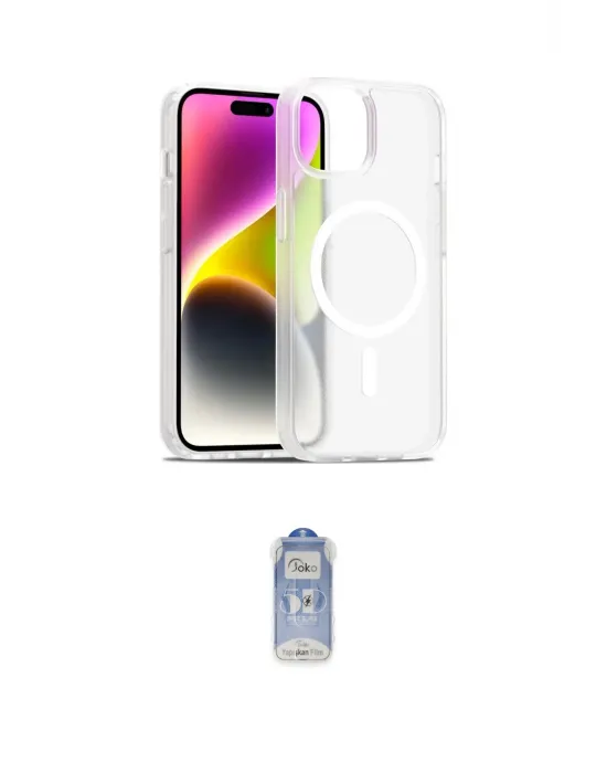 ieg™ iPhone 14 Kılıf Siluet Minimal Prime - Siyah Joko Magic 5D Cam