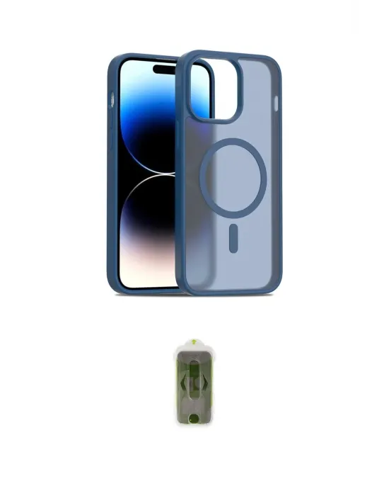 ieg™ iPhone 14 Kılıf Siluet Minimal Prime - Siyah Joko Magic 5D Hayalet Cam