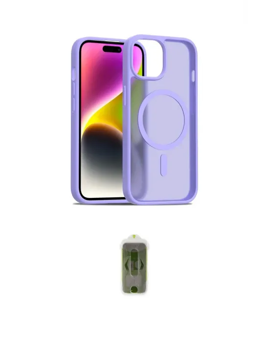ieg™ iPhone 14 Kılıf Siluet Minimal Prime - Siyah Joko Magic 5D Hayalet Cam