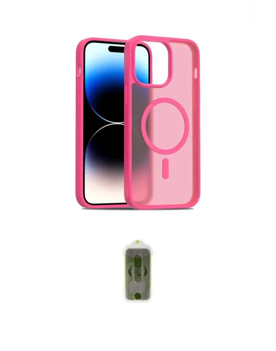 ieg™ iPhone 14 Kılıf Siluet Minimal Prime - Siyah Joko Magic 5D Hayalet Cam