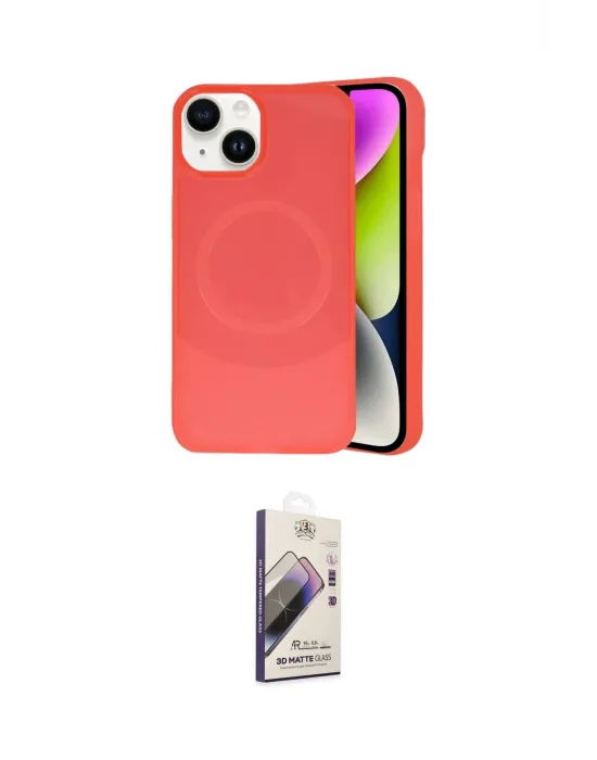 ieg™ iPhone 14 Kılıf Ufuk Serisi - Siyah Bilvis 3D Mat Cam Ekran Koruyucu