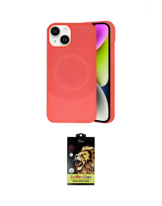 ieg™ iPhone 14 Kılıf Ufuk Serisi - Siyah Buffer Cam Ekran Koruyucu