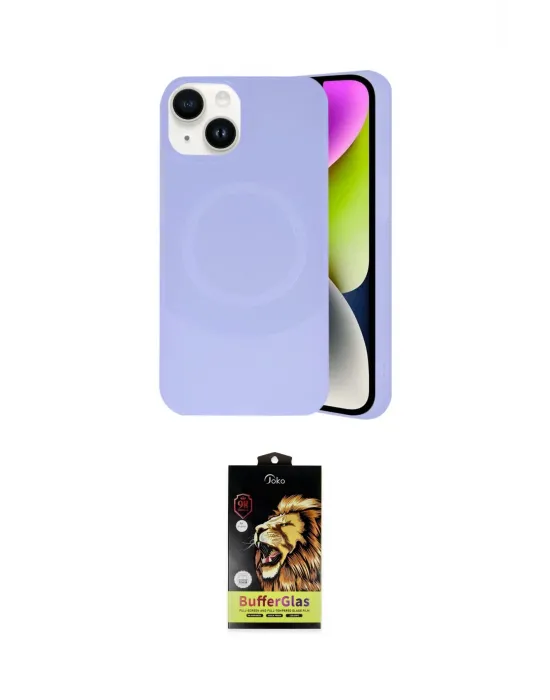 ieg™ iPhone 14 Kılıf Ufuk Serisi - Siyah Buffer Cam Ekran Koruyucu