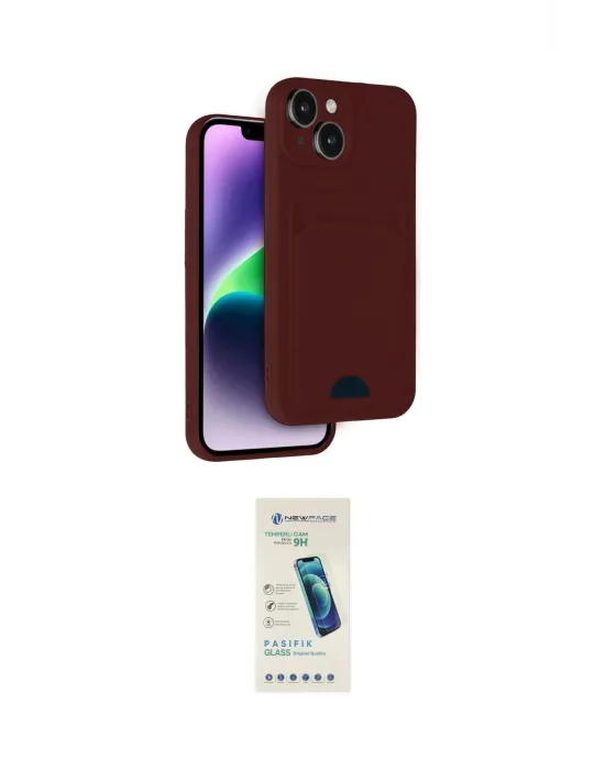 ieg™ iPhone 14 Kılıf Vadi Çizgi Prime - Şeffaf Pasifik Cam Ekran Koruyucu