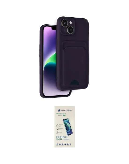 ieg™ iPhone 14 Kılıf Vadi Çizgi Prime - Şeffaf Pasifik Cam Ekran Koruyucu