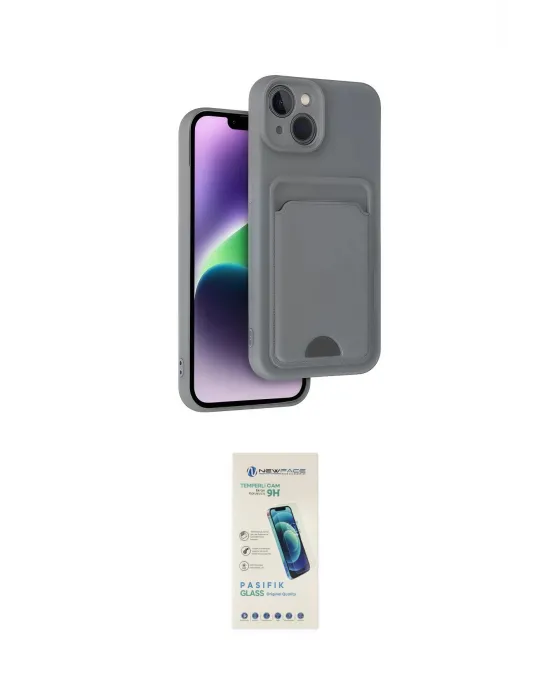 ieg™ iPhone 14 Kılıf Vadi Çizgi Prime - Şeffaf Pasifik Cam Ekran Koruyucu