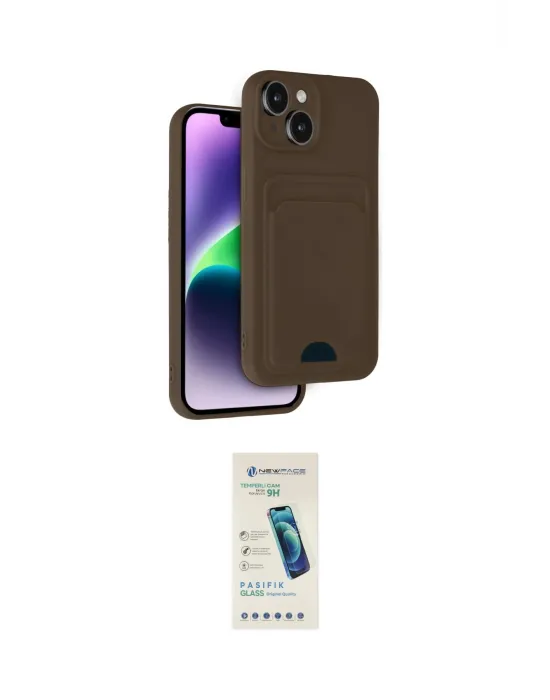 ieg™ iPhone 14 Kılıf Vadi Çizgi Prime - Şeffaf Pasifik Cam Ekran Koruyucu