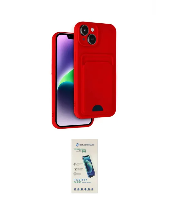 ieg™ iPhone 14 Kılıf Vadi Çizgi Prime - Şeffaf Pasifik Cam Ekran Koruyucu