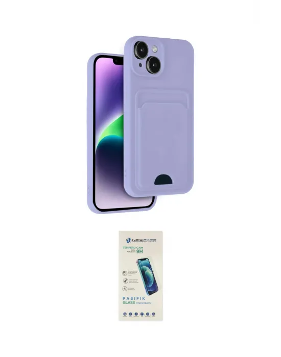 ieg™ iPhone 14 Kılıf Vadi Çizgi Prime - Şeffaf Pasifik Cam Ekran Koruyucu