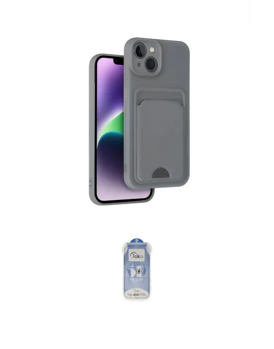 ieg™ iPhone 14 Kılıf Vadi Çizgi Prime - Siyah Joko Magic 5D Cam