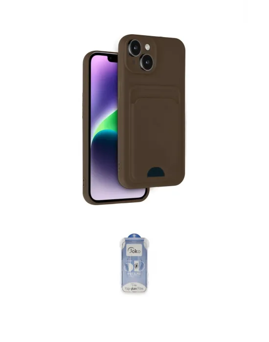 ieg™ iPhone 14 Kılıf Vadi Çizgi Prime - Siyah Joko Magic 5D Cam