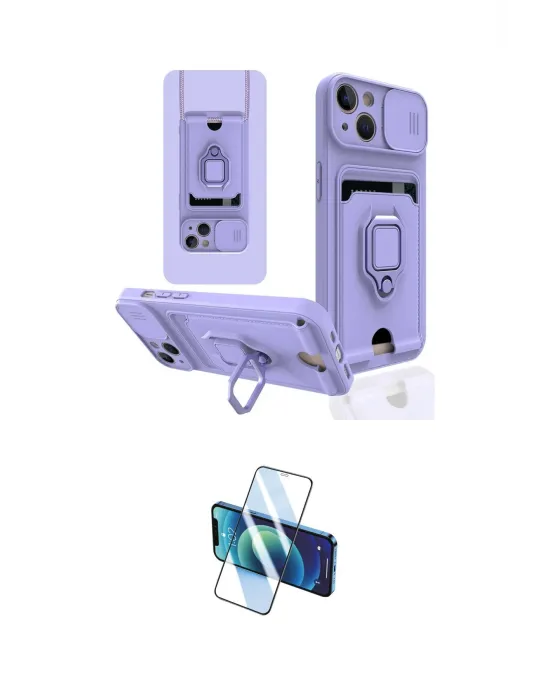 ieg™ iPhone 14 Kılıf Vadi Form Prime - Siyah 3D Antistatik Cam Ekran Koruyucu