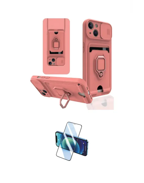 ieg™ iPhone 14 Kılıf Vadi Form Prime - Siyah 3D Antistatik Cam Ekran Koruyucu