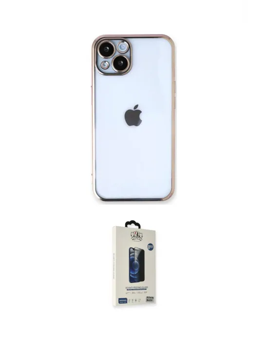 ieg™ iPhone 14 Kılıf Vadi Minimal - Siyah Bilvis Hayalet Cam Ekran Koruyucu