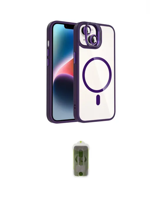 ieg™ iPhone 14 Kılıf Yadigar Asil Koleksiyonu - Siyah Joko Magic 5D Hayalet Cam