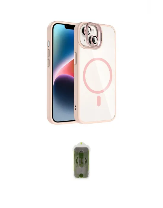 ieg™ iPhone 14 Kılıf Yadigar Asil Koleksiyonu - Siyah Joko Magic 5D Hayalet Cam