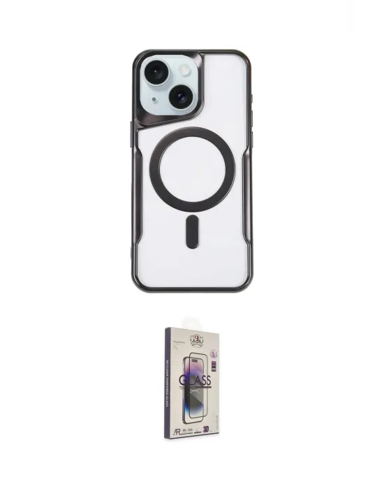 ieg™ iPhone 14 Kılıf Yadigar Klasik Özel Seri - Siyah Bilvis 3D Cam Ekran Koruyucu