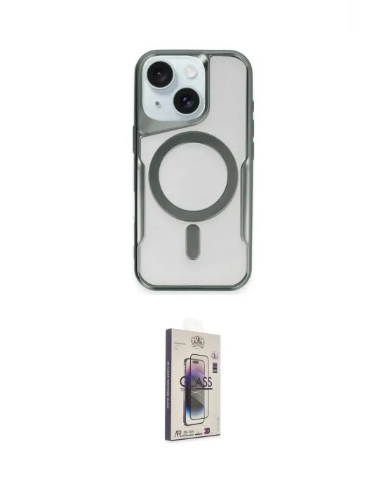 ieg™ iPhone 14 Kılıf Yadigar Klasik Özel Seri - Siyah Bilvis 3D Cam Ekran Koruyucu