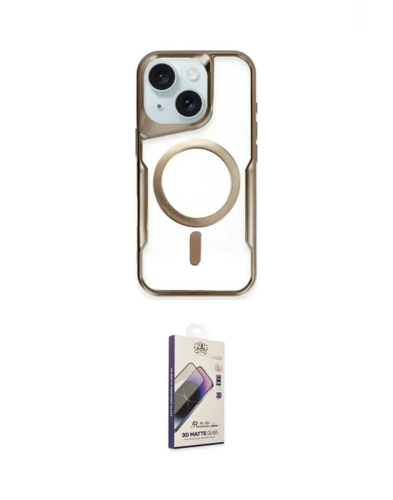 ieg™ iPhone 14 Kılıf Yadigar Klasik Özel Seri - Siyah Bilvis 3D Mat Cam Ekran Koruyucu